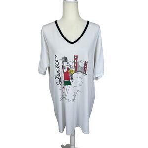 Emerson Street 100% Cotton Pajama Sleep Shirt "San Francisco" OS Cozy Lounge